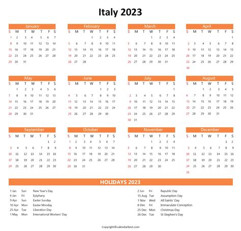 italy holiday list 2023